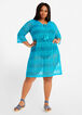 Beach Break Lace Cover Up Dress, Blue image number 0