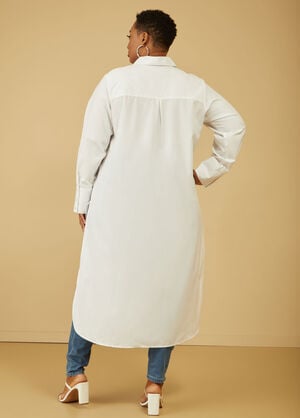 Studded Duster Shirt, White image number 1