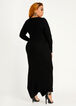 Asymmetric Bodycon Sweater Dress, Black image number 1