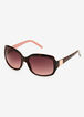 Square Oversize Sunglasses, TORT image number 1
