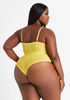 Lace Paneled Mesh Bodysuit, Lemon image number 1