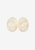 Gold Tone Swirl Earrings, Gold image number 0