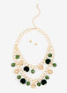 Gold Bead Layer Necklace & Studs, EDEN image number 0