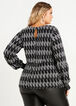 Lurex Houndstooth Keyhole Top, Silver image number 1