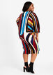 Abstract Batwing Bodycon Dress, Multi image number 1