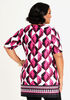 Chain Embellished Printed Tunic, Fuchsia Red image number 1