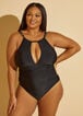 Simply Fit Cutout Swimsuit, Black image number 0