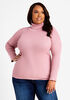 Plus Size Classic Stretch Ribbed Knit Fitted Turtleneck Sweater image number 0