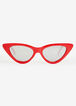 Red Plastic Cateye Sunglasses, Red image number 0