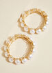 Oversized Faux Pearl Bracelet Set, Pearl image number 0