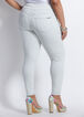 Distressed Three Button Skinny, Lt Sky Blue image number 1