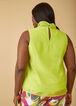 Bow Embellished Organza Blouse, LIME PUNCH image number 1