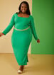 Stretch Knit Bodycon Maxi Dress, Jelly Bean image number 3