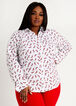 Classic Pumps Print Button Up Top, Barbados Cherry image number 2