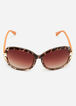 Animal Print Rectangle Sunglasses, TORT image number 1