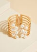 Faux Pearl Hinge Cuff, Gold image number 0