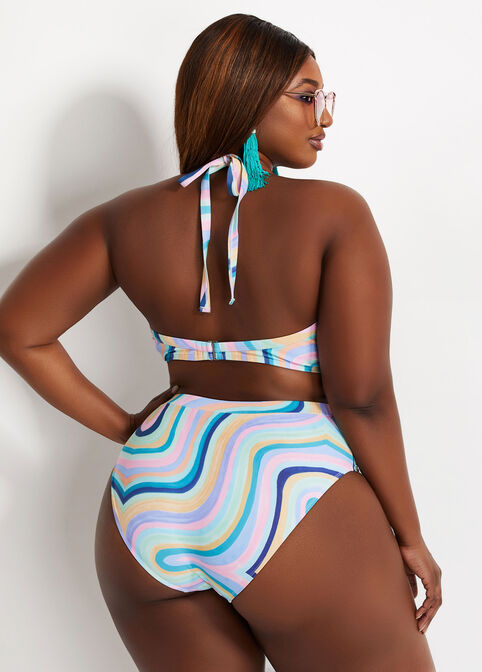 YMI Pastel Striped Bikini Set, Multi image number 1