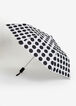 Totes Polka Dot Manual Umbrella, White Black image number 1