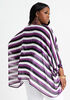 Stripe Chiffon Poncho Blouse, Purple Magic image number 1