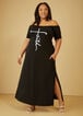 Faith Off The Shoulder Maxi Dress, Black image number 3