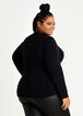 Ruched Mock Neck Sweater, Black image number 1