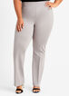 Plus Size Ponte Pull On Wide Leg High Waist Woven Stretch Pant image number 0