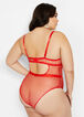 Red Lace Push-Up Lingerie Bodysuit, Red Sun image number 1