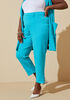 Mid Rise Crepe Ankle Pants, BlueBird image number 2