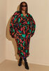 Abstract Pleated Cocoon Dress, Multi image number 2