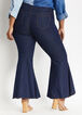 Five Button High Waist Flare Jean, Dk Rinse image number 1