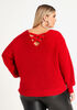 Reversible Knot Back Sweater, Barbados Cherry image number 3