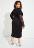 Limited Edition Paneled Midi Dress, Black image number 1