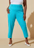 Mid Rise Crepe Ankle Pants, BlueBird image number 0