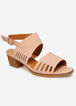 Trendy Sole Lift Cutout Wedge Wide Width Sandal image number 0