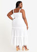 Tall Tiered Gauze Maxi Dress, White image number 1