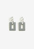 Chain Link Houndstooth Earrings, Black image number 0