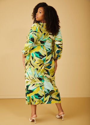 Floral Print Maxi Wrap Dress, Jelly Bean image number 1