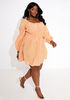 Plus Size Curvy Babydoll Dress Sexy Plus Size Peasant Dress image number 0