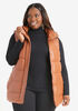 Levi Faux Leather Puffer Vest, Camel Taupe image number 2