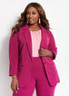 Tall Roll Cuff One Button Blazer, Raspberry Radiance image number 0