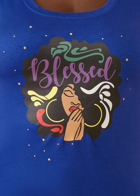 Blessed Embellished Graphic Tee, Surf The Web image number 2