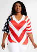 Americana Cutout Graphic Tee, Tango Red image number 0