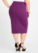 Crepe Pull On Pencil Skirt, Purple Magic image number 1
