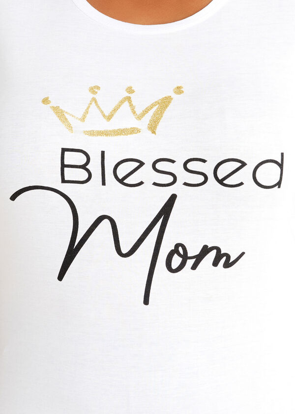 Blessed Mom Graphic Tee, White image number 1