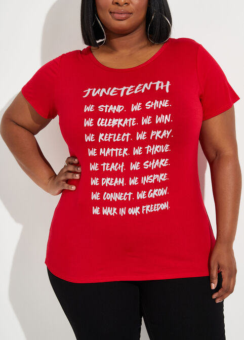Juneteenth Statement Graphic Tee, Red image number 2