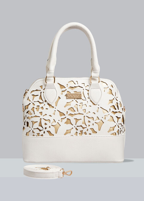 Bebe Denise Small Laser Cut Dome, White image number 0