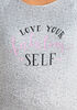 YMI Love Yourself Capri PJ Set, Heather Grey image number 1