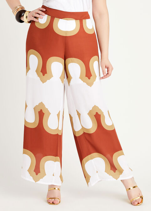 Abstract Print Pants, Tortoise Shell image number 0