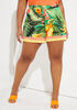Tropical Print Shorts, Parrot Green image number 0