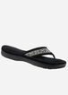 Trendy Isotoner Microterry Jenna Thong Comfy Indoor Outdoor Slippers image number 0